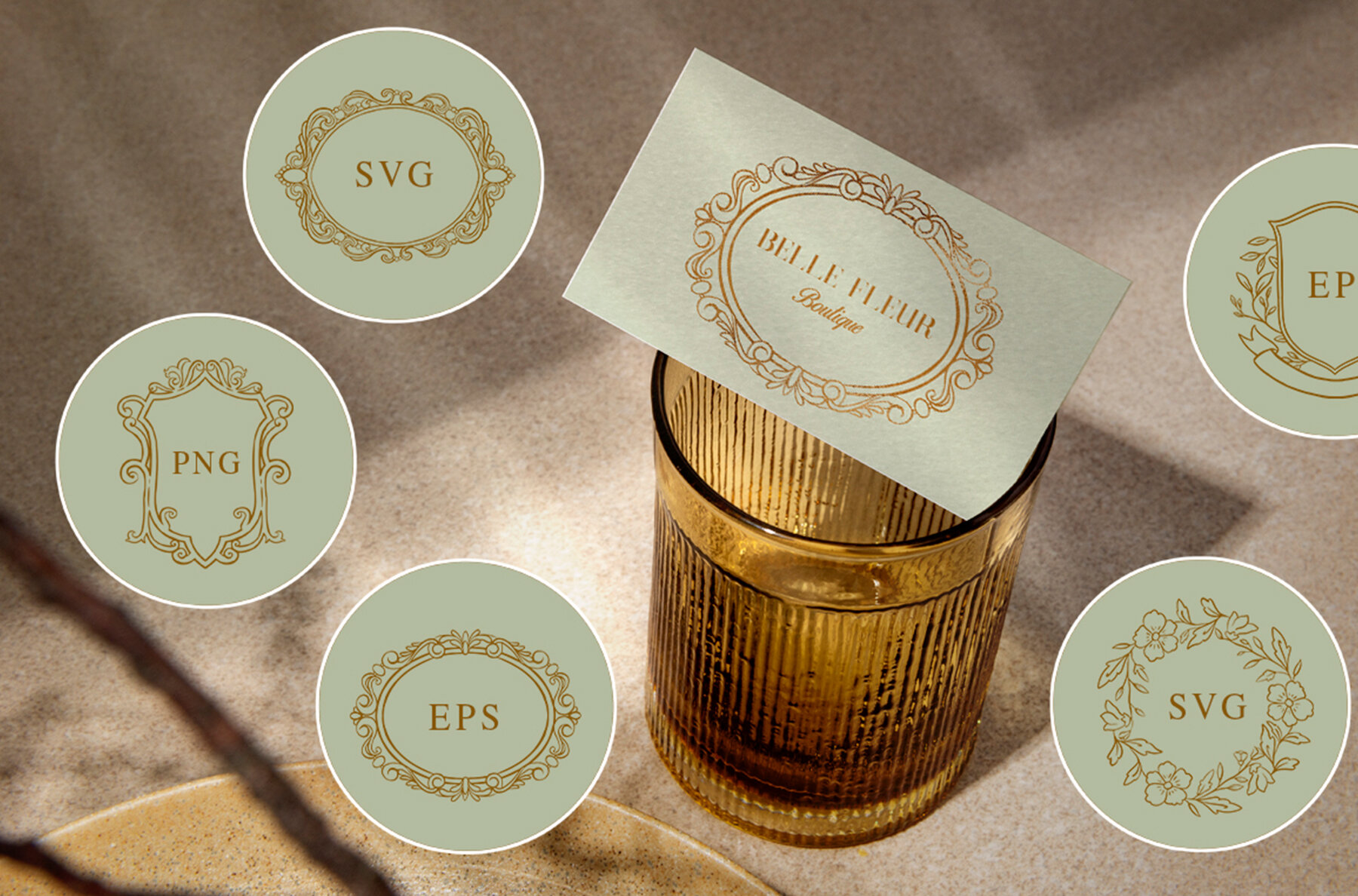 Barbara Vintage Line Art Set 7