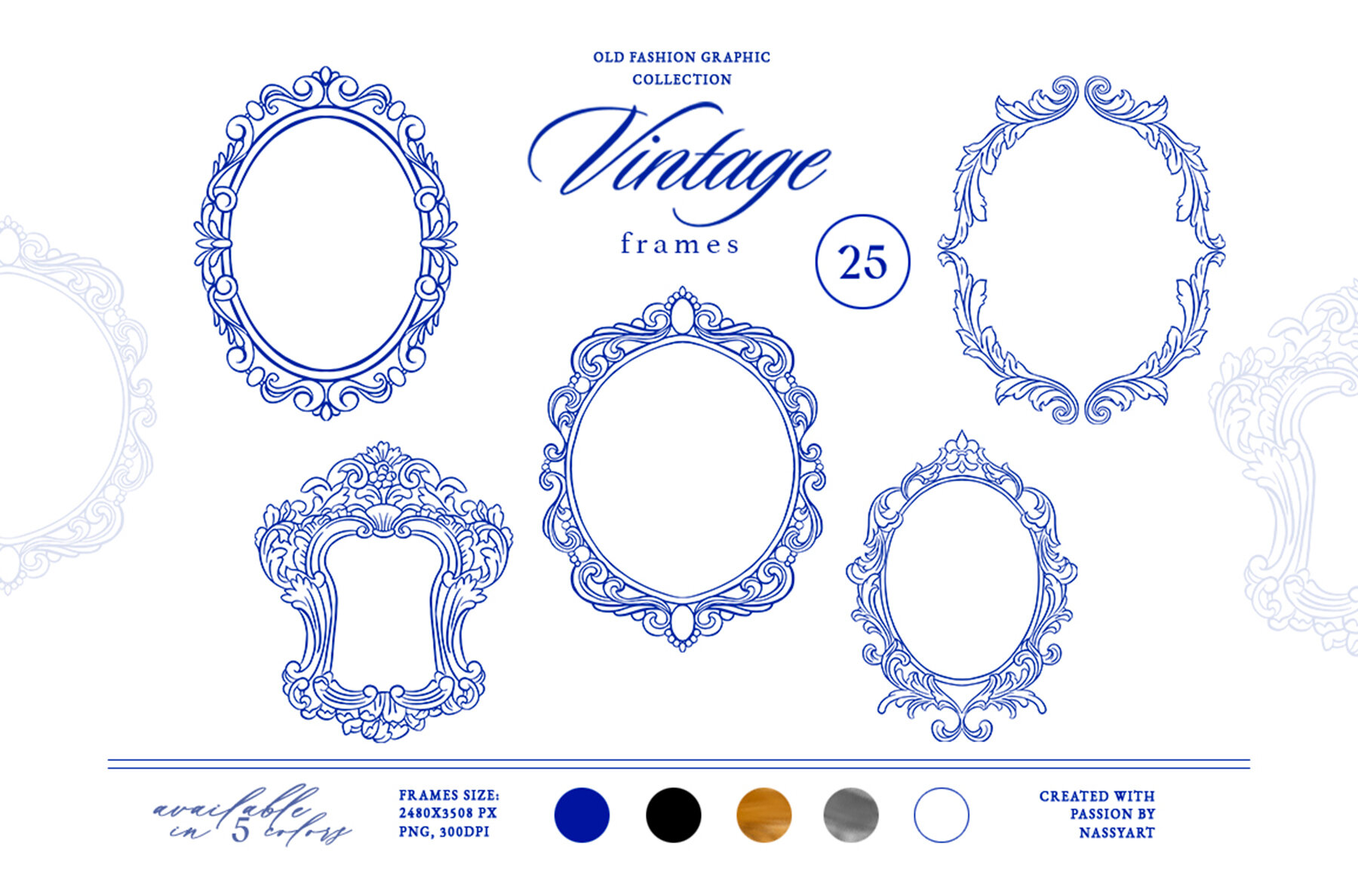 Barbara Vintage Line Art Set 9