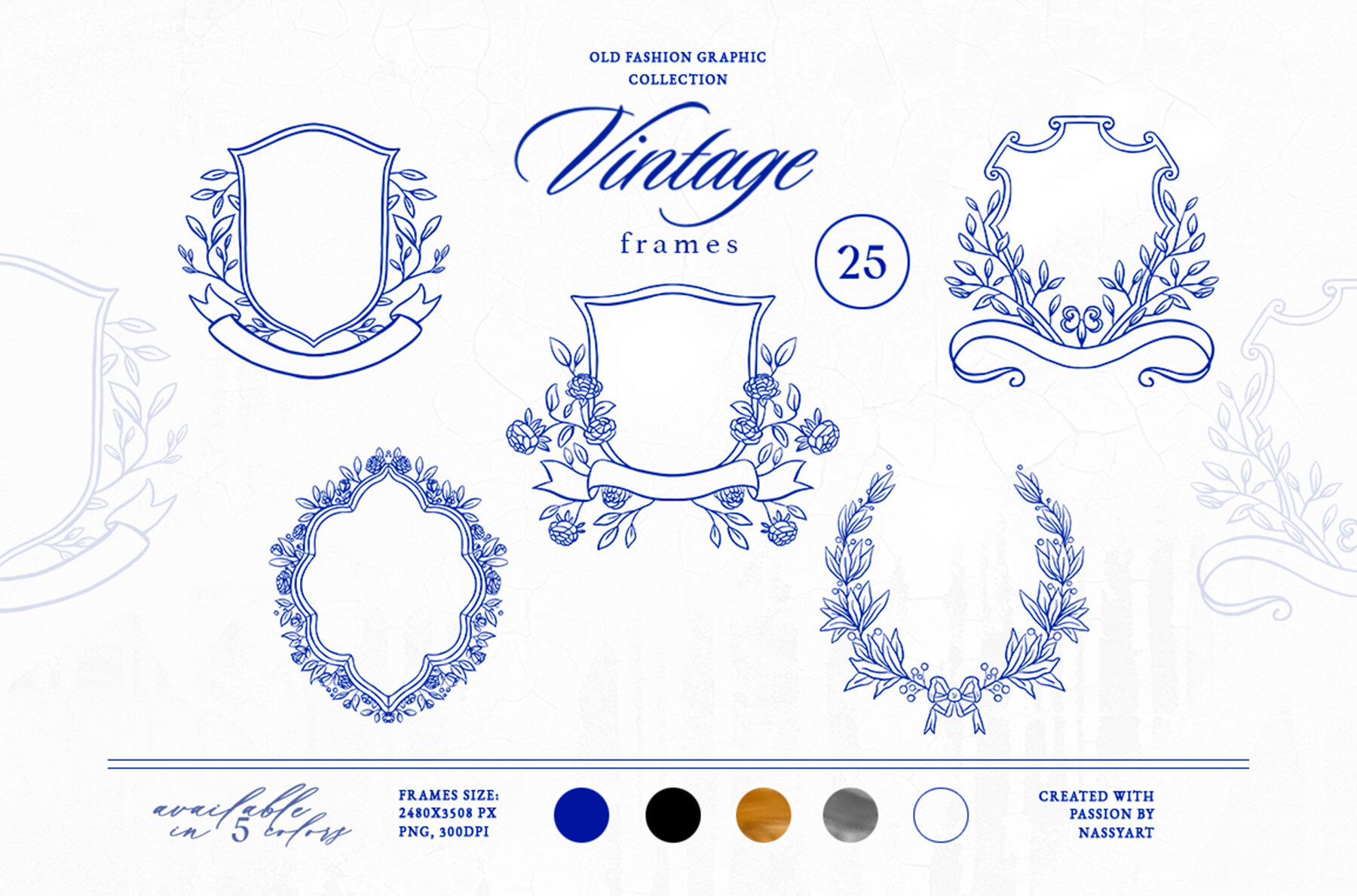 Barbara Vintage Line Art Set 10