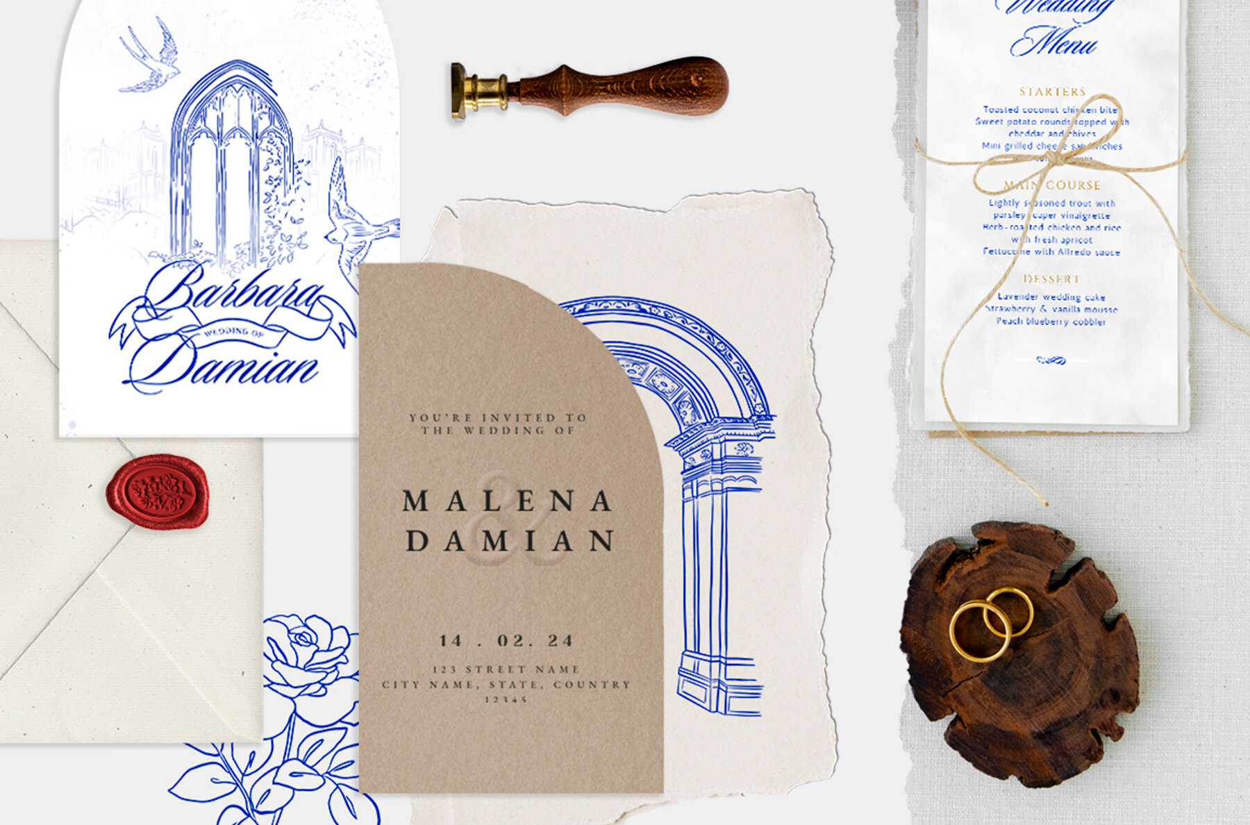 Barbara Vintage Line Art Set 11