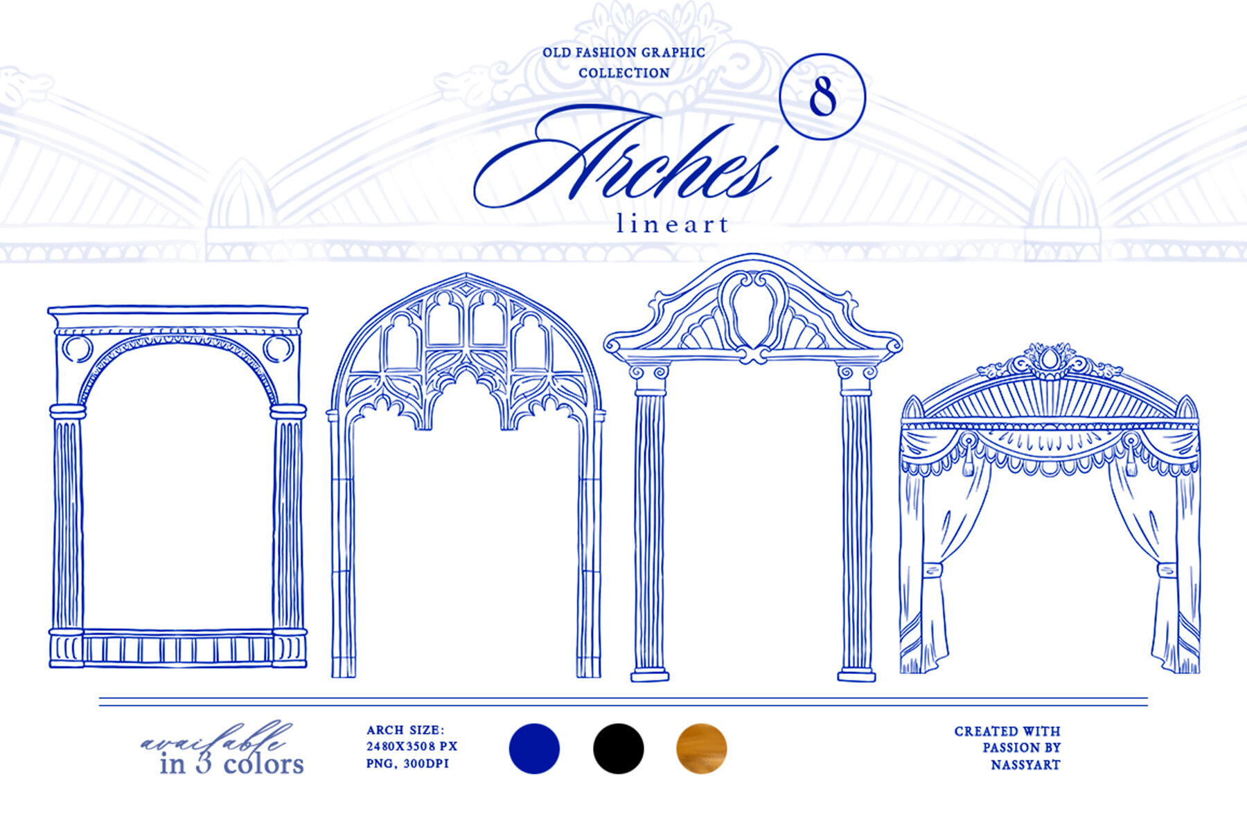 Barbara Vintage Line Art Set 15