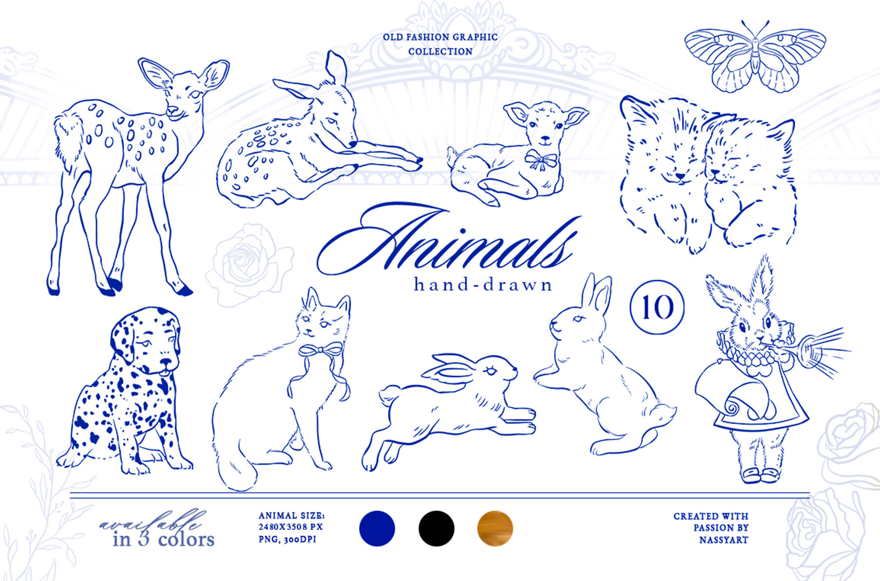 Barbara Vintage Line Art Set 17