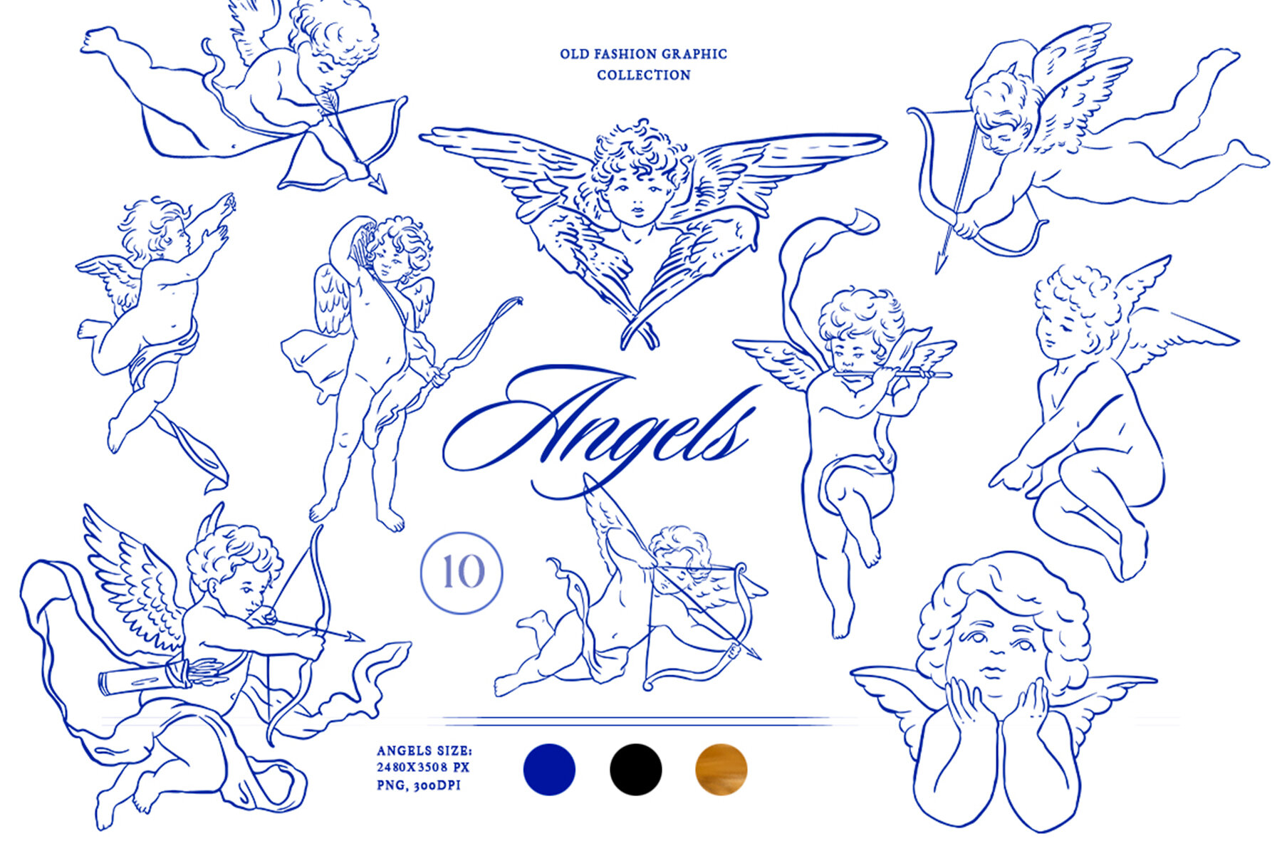 Barbara Vintage Line Art Set 18