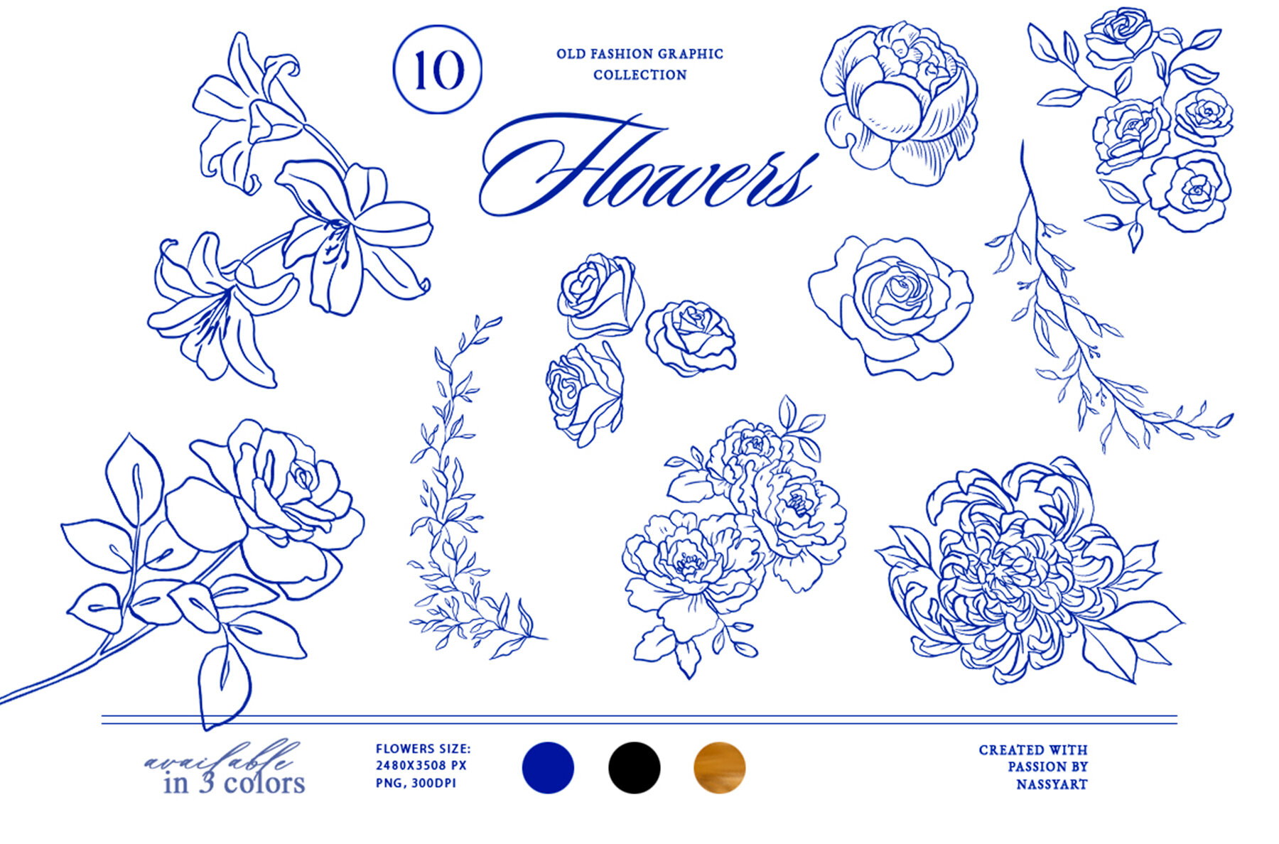 Barbara Vintage Line Art Set 21