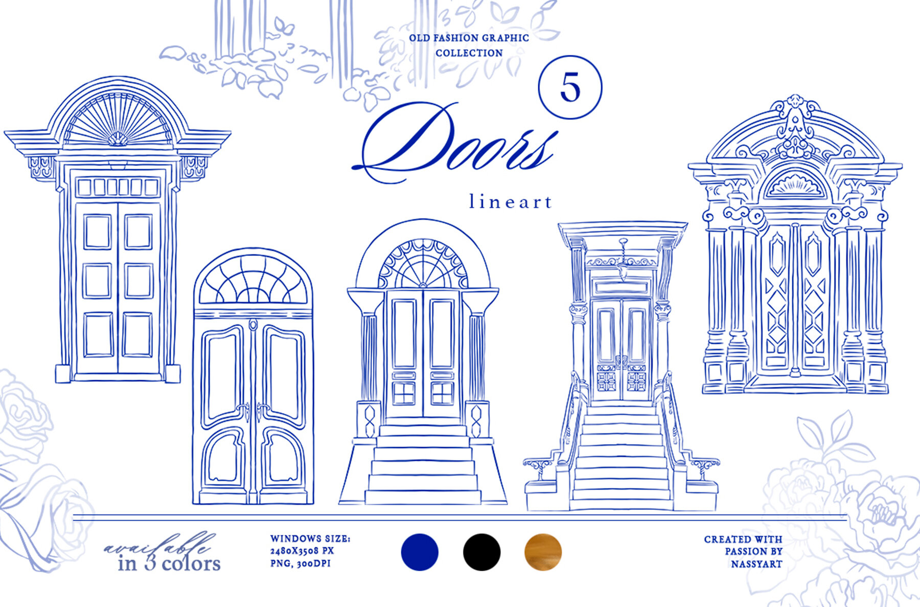 Barbara Vintage Line Art Set 24