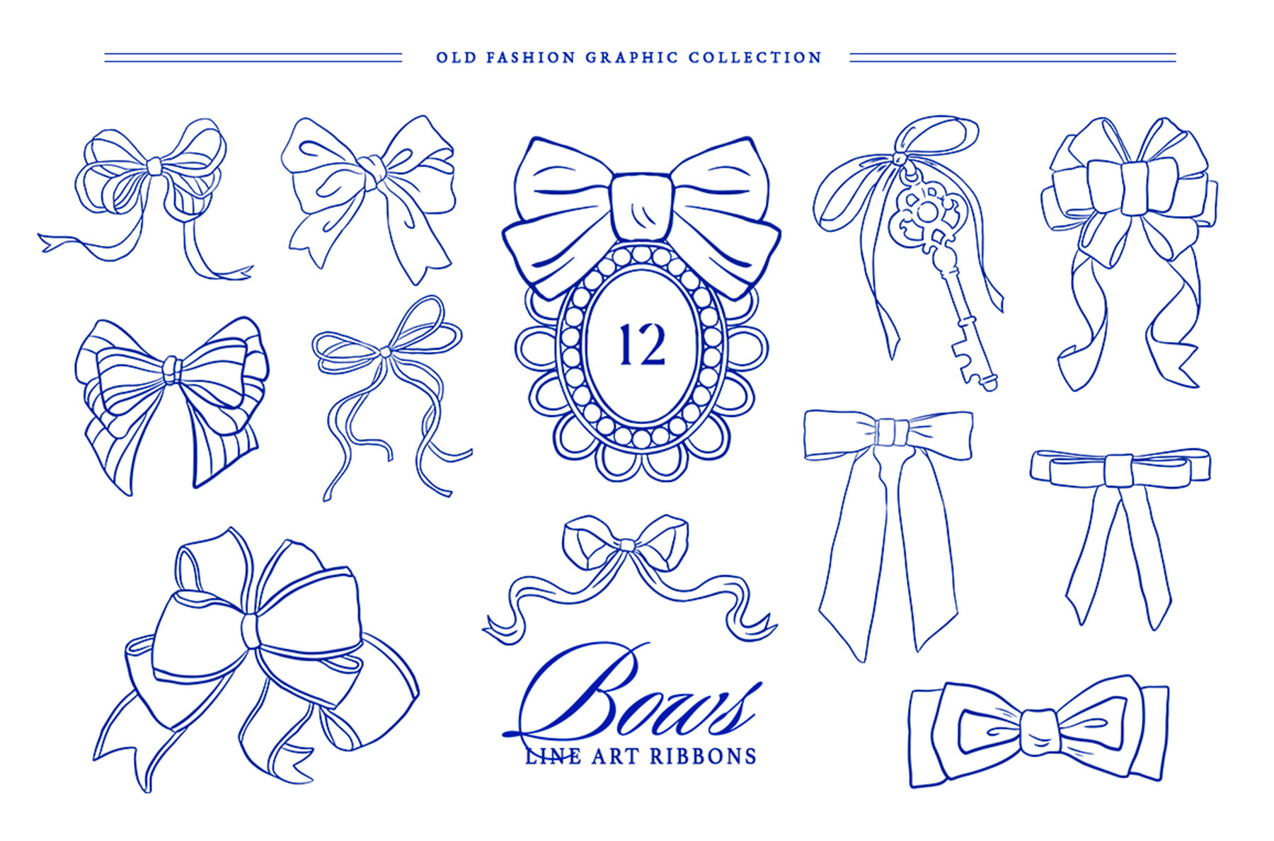 Barbara Vintage Line Art Set 27