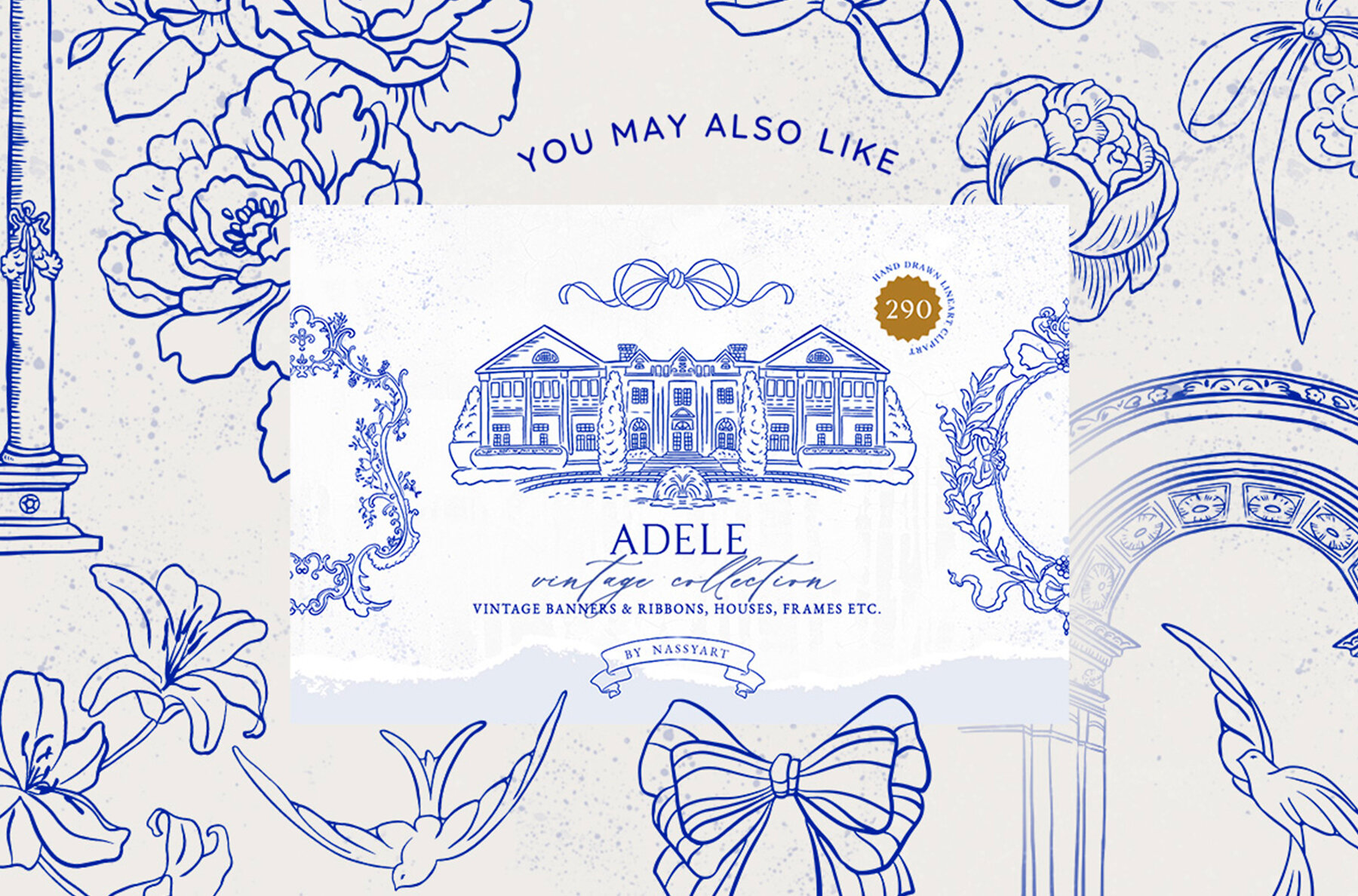 Barbara Vintage Line Art Set 29