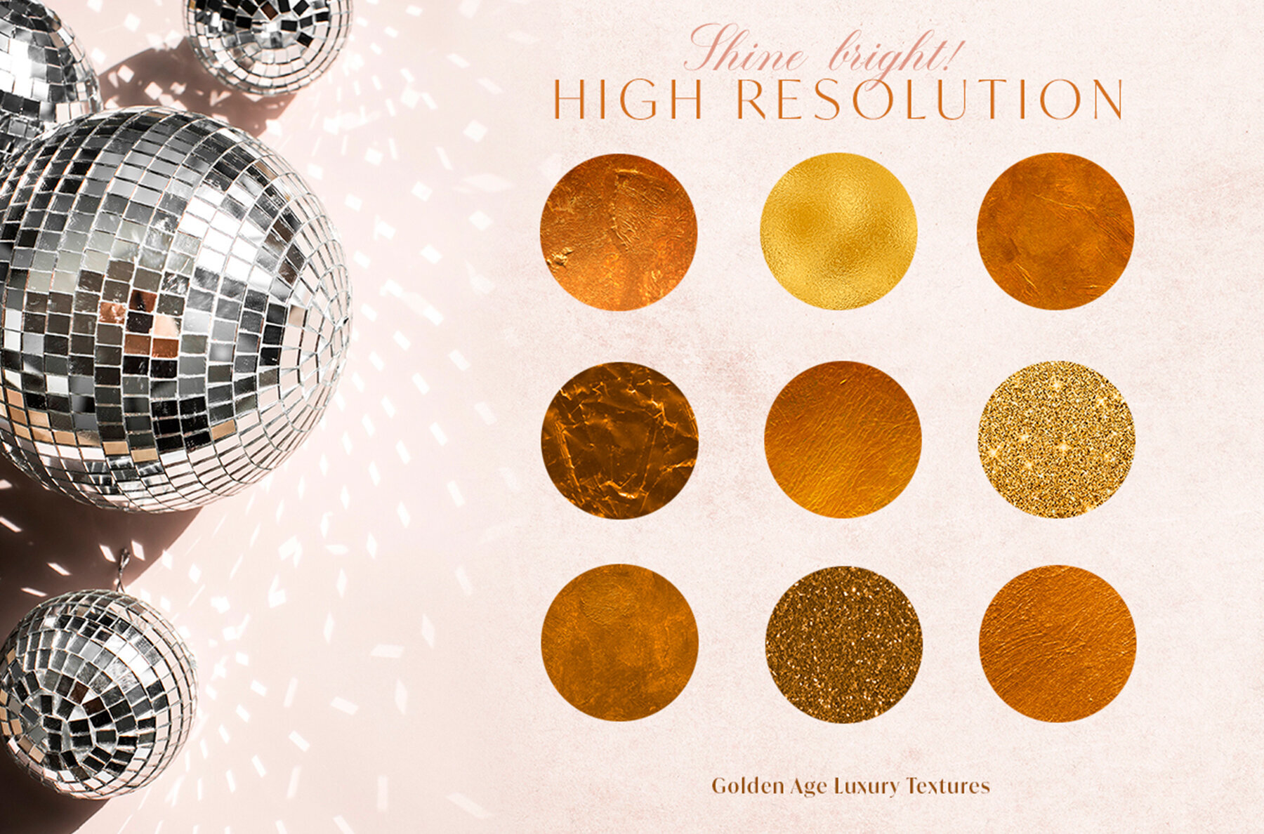 25 Gold Foil Glitter Luxury Textures Vol 1 2