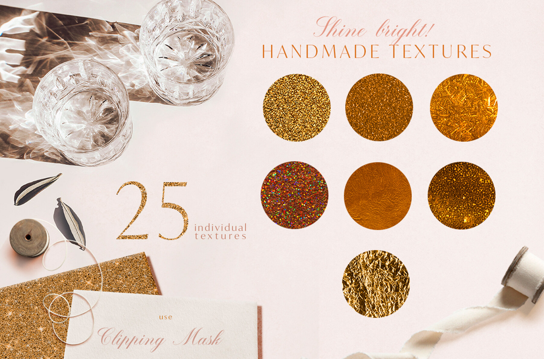 25 Gold Foil Glitter Luxury Textures Vol 1 9