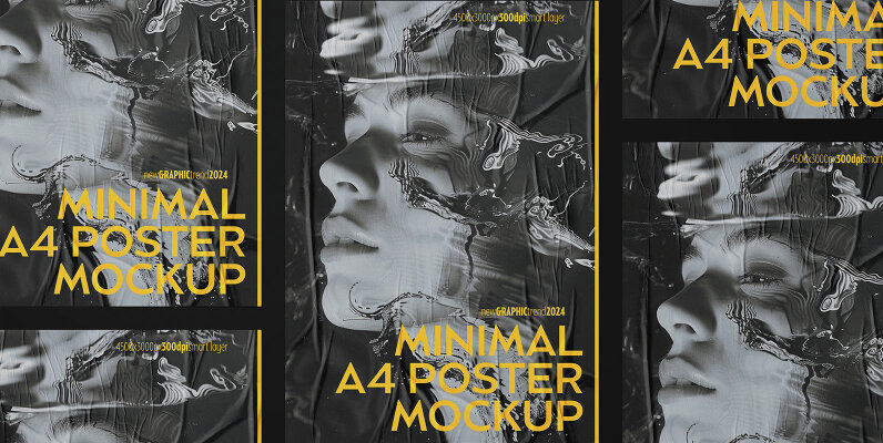 Minimal A4 Poster Mockup Scene