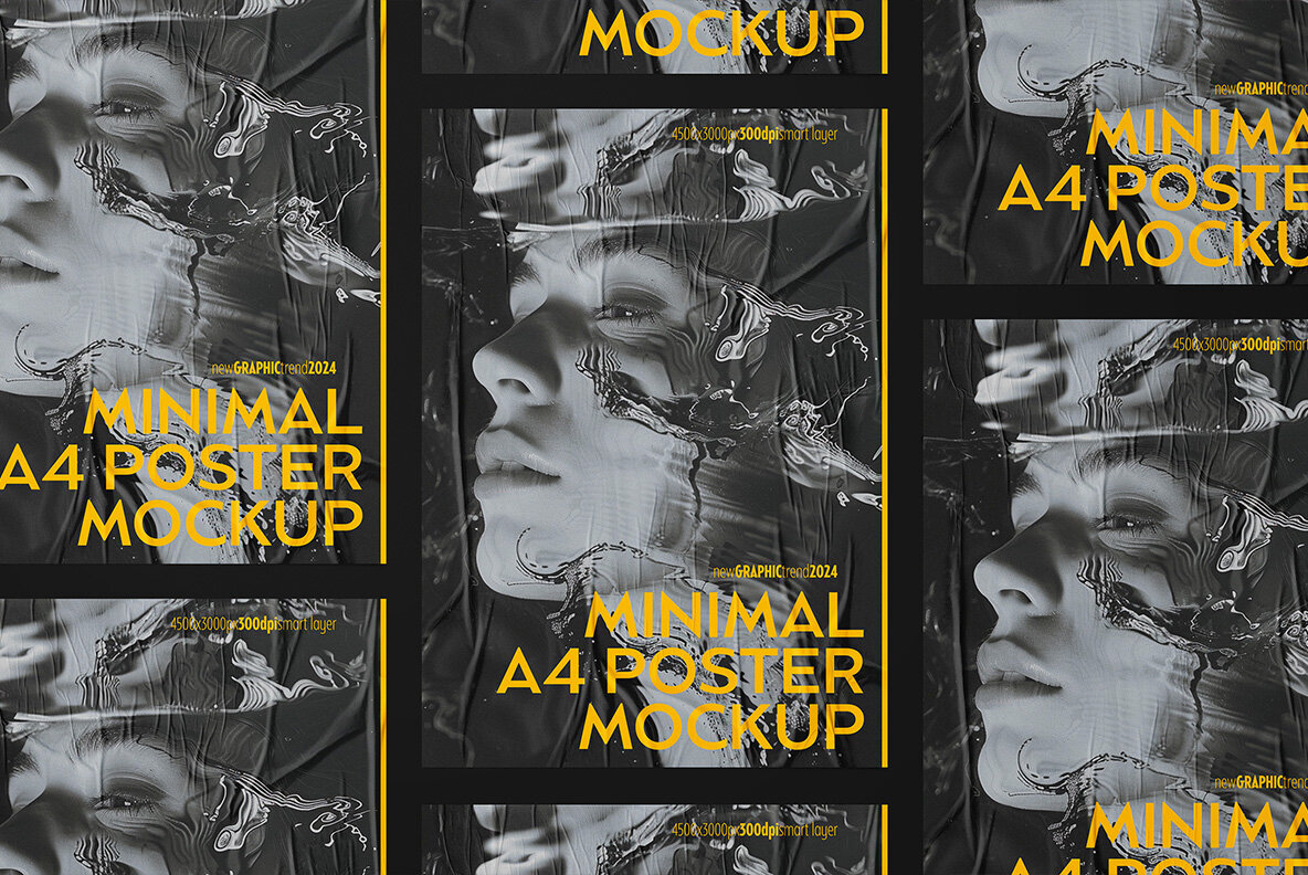 Minimal A4 Poster Mockup Scene 1