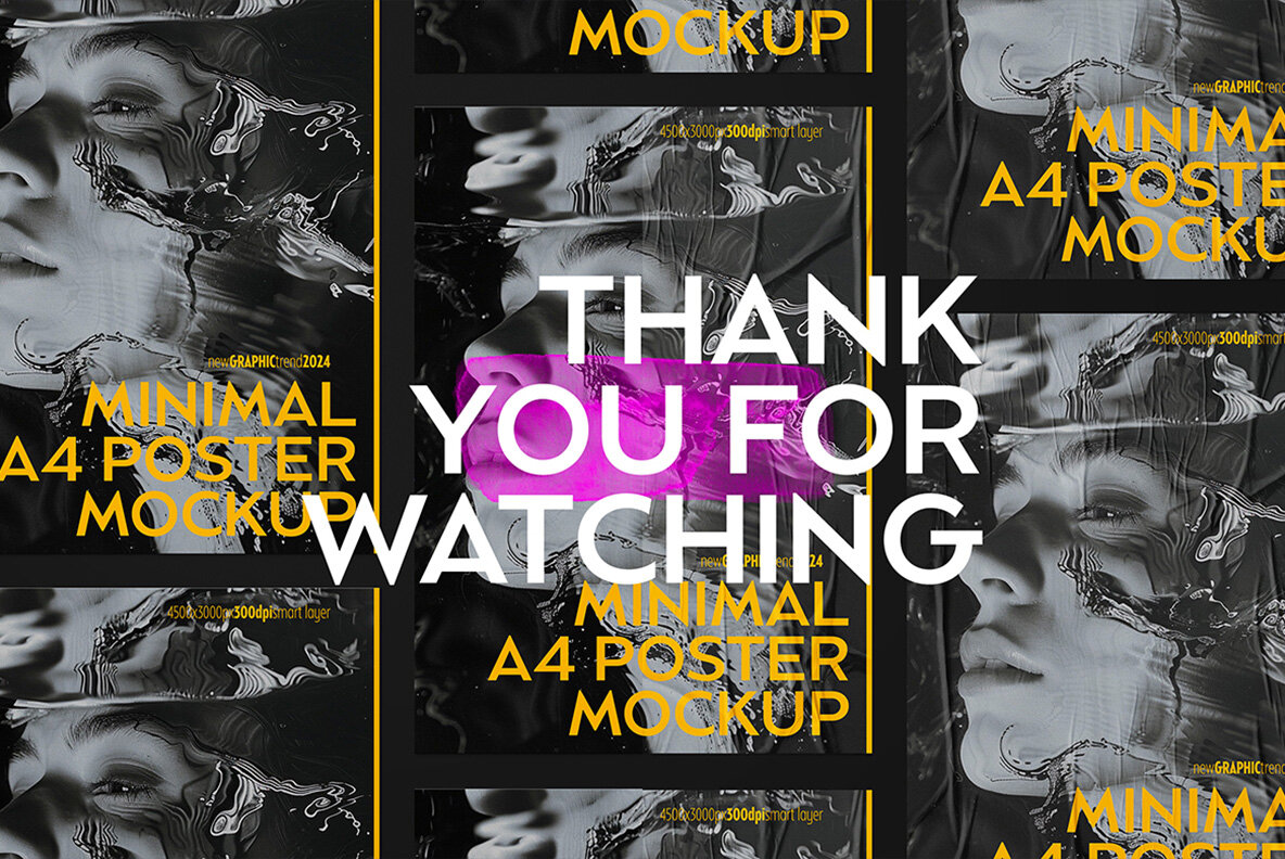 Minimal A4 Poster Mockup Scene 4