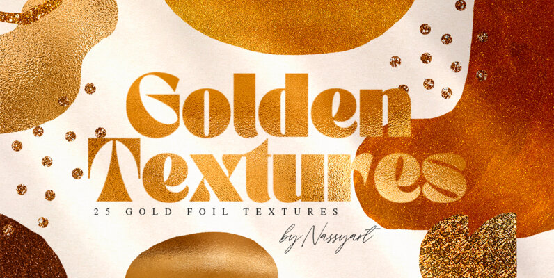 Gold Foil Glitter Paper Vol 2