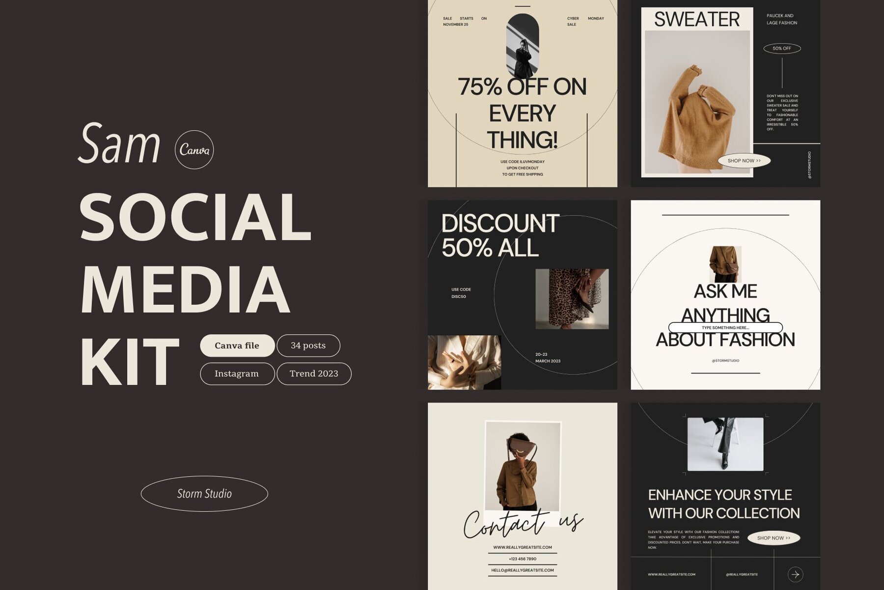 Social Media Kit   CANVA Graphics 1
