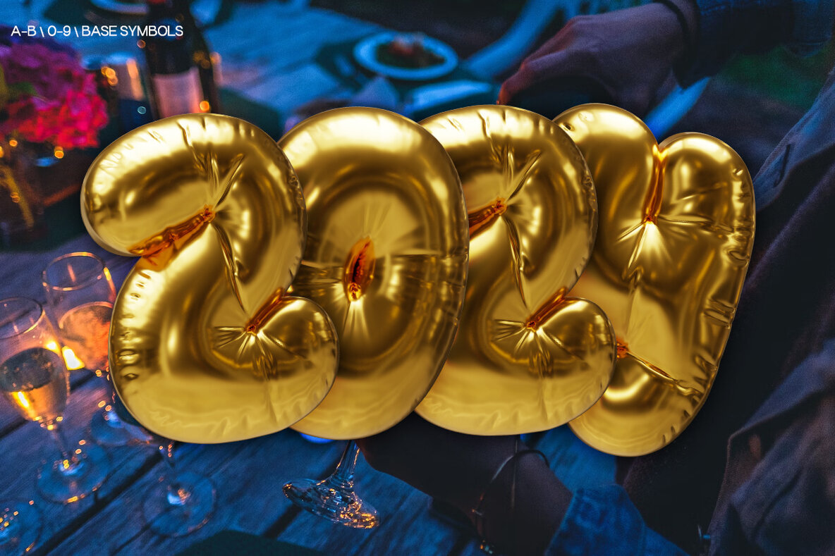 Party   3D Gold Balloon Letters 2