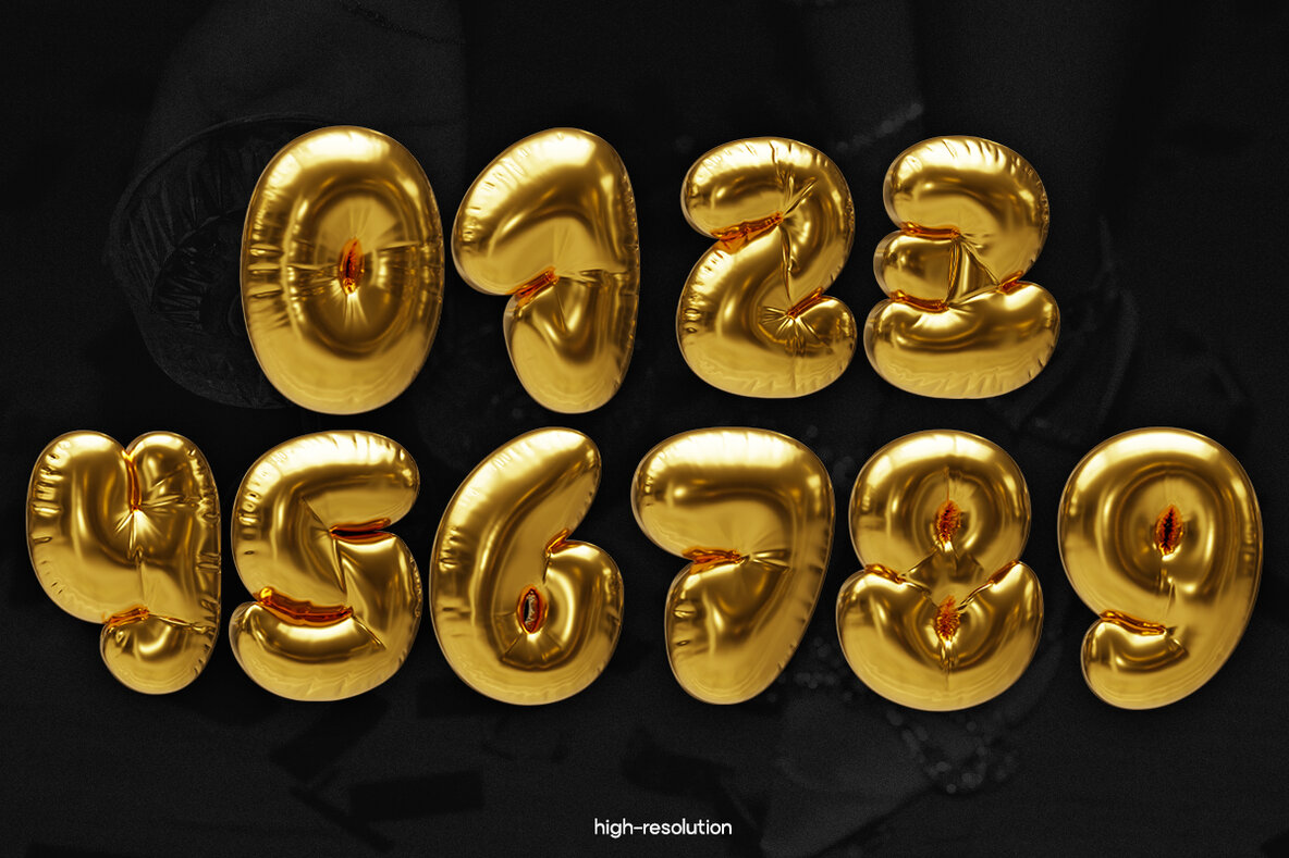 Party   3D Gold Balloon Letters 5