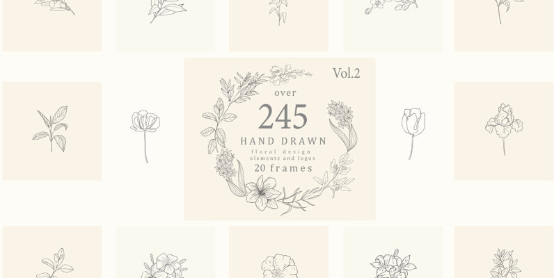 Botanical Hand Drawn Designs Logos