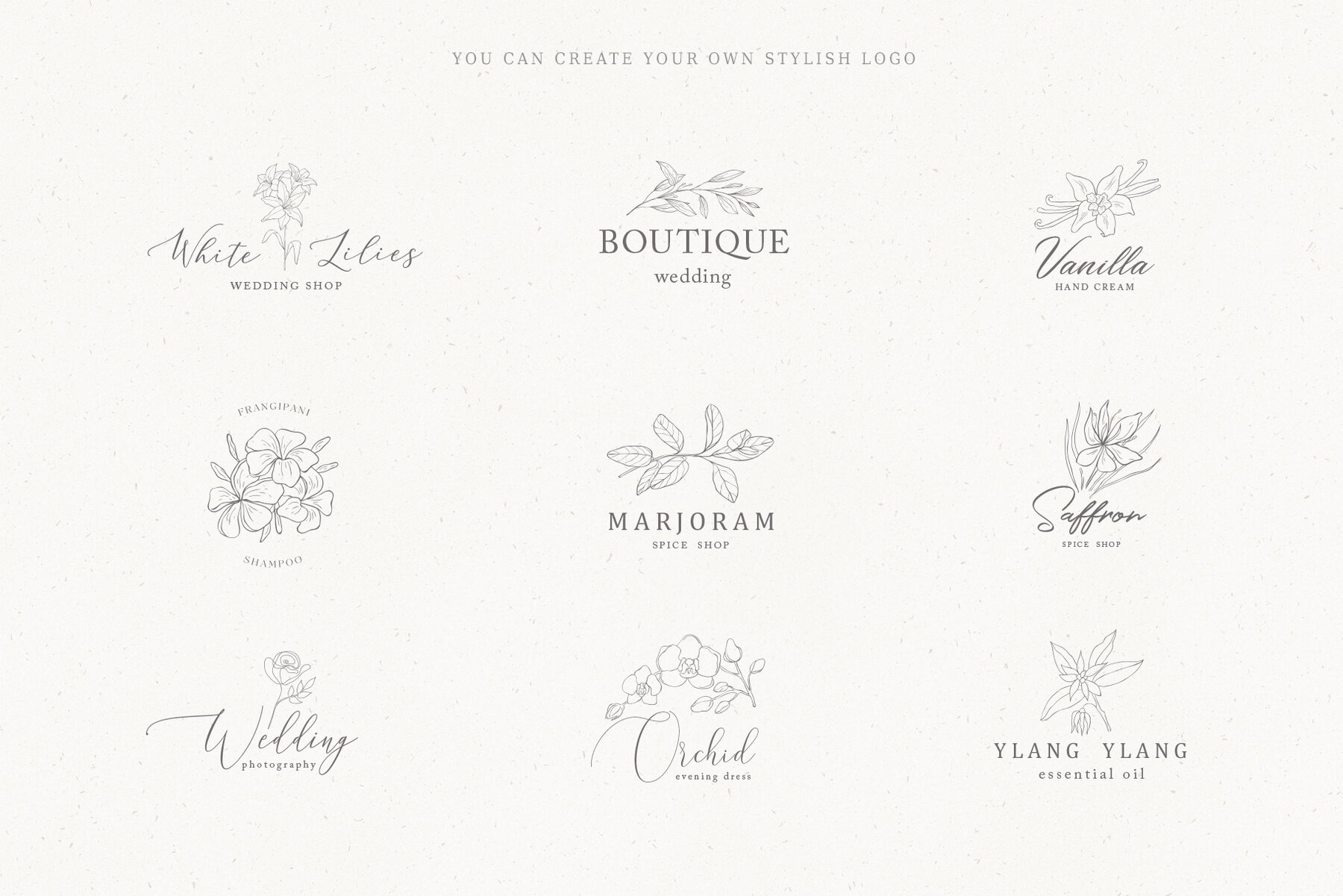 Botanical Hand Drawn Designs Logos 7
