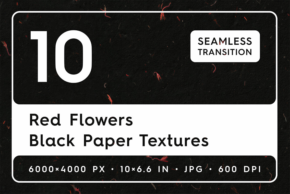 10 Red Flowers Black Paper Textures Backgrounds 1