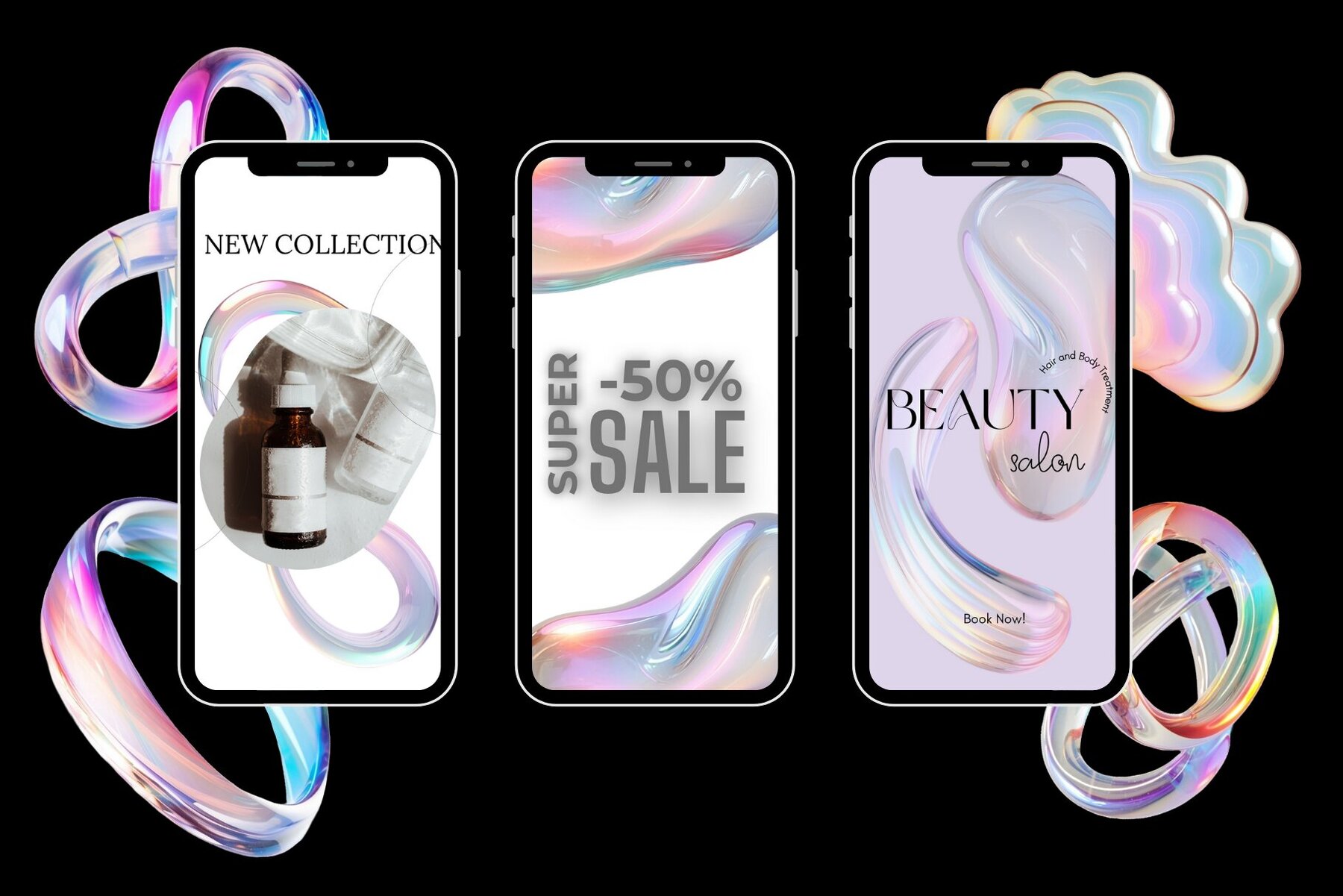 Abstract 3D Glass Shapes 8