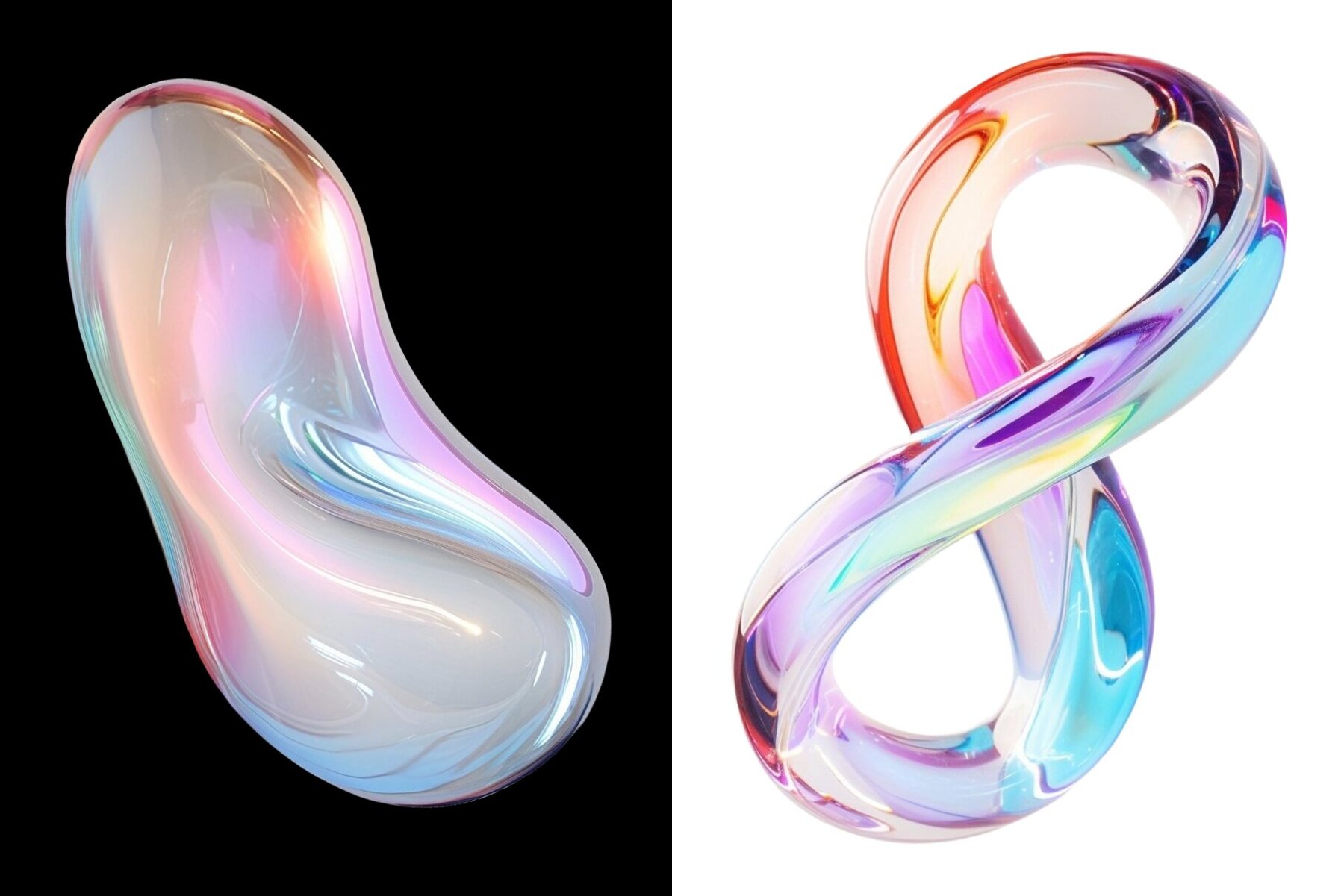 Abstract 3D Glass Shapes 9