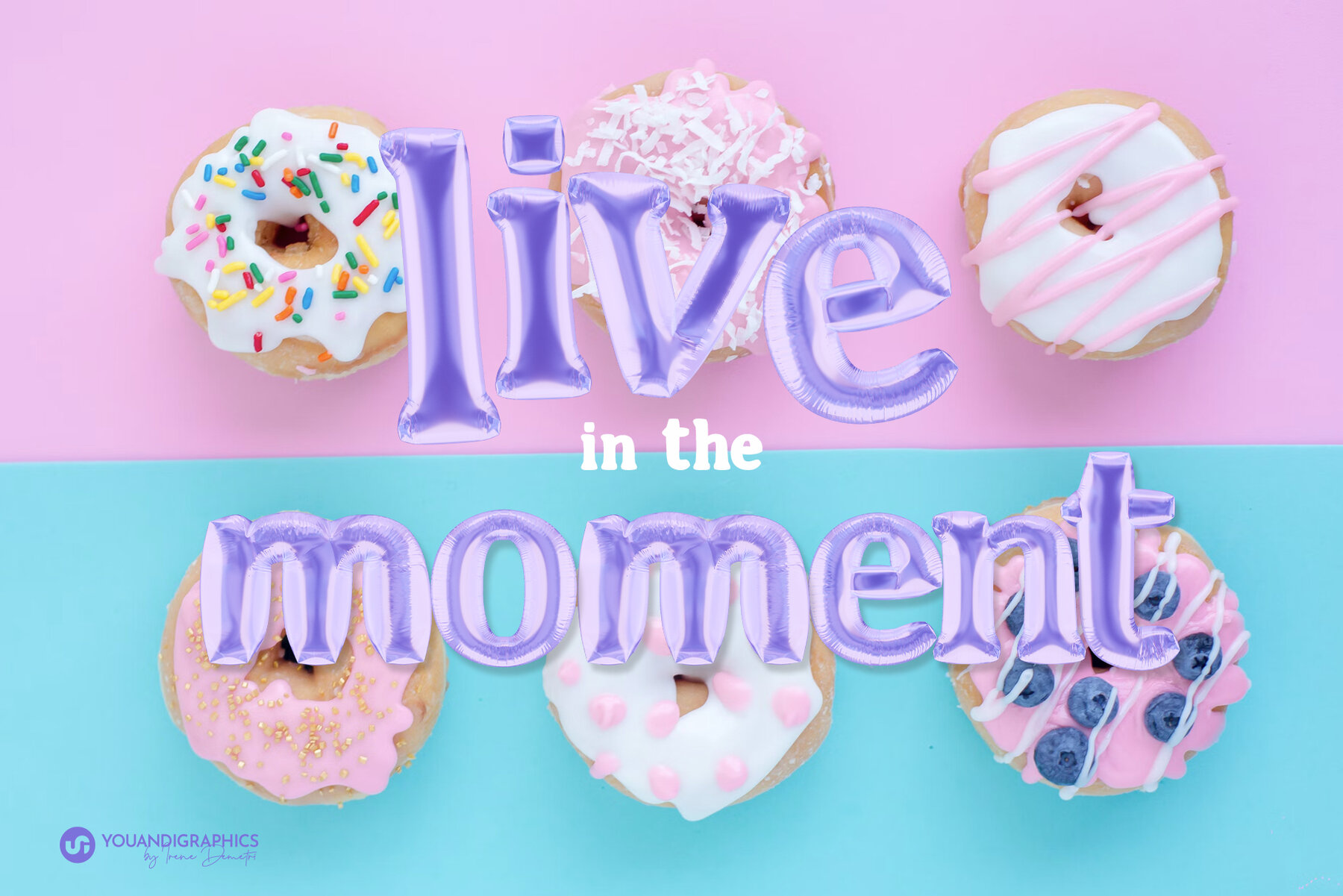 Purple Pop 3D Letters and Font 4