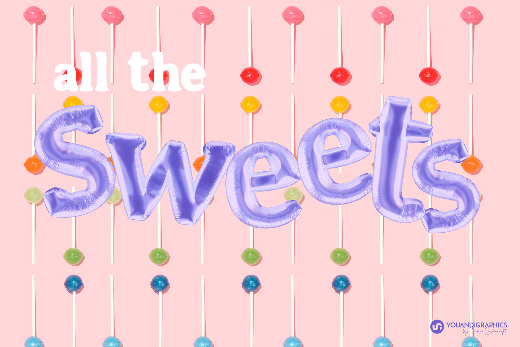 Purple Pop 3D Letters and Font 6