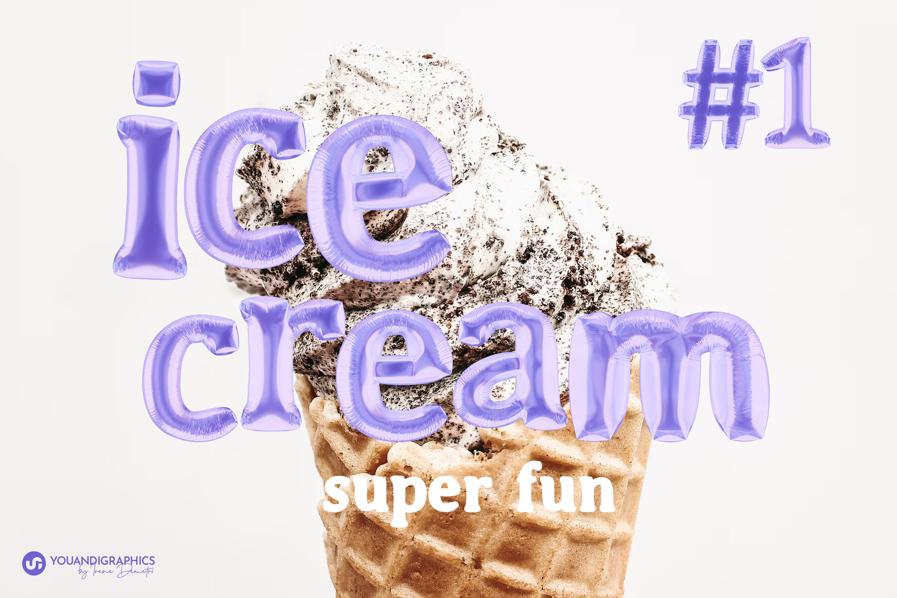 Purple Pop 3D Letters and Font 7