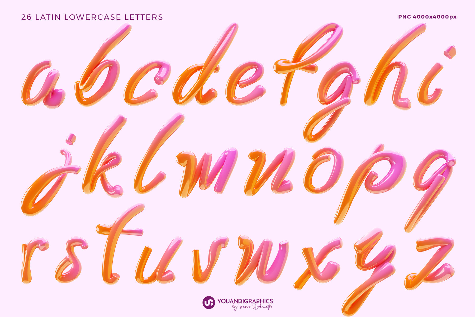 Candy Land 3D Letters and Font 10