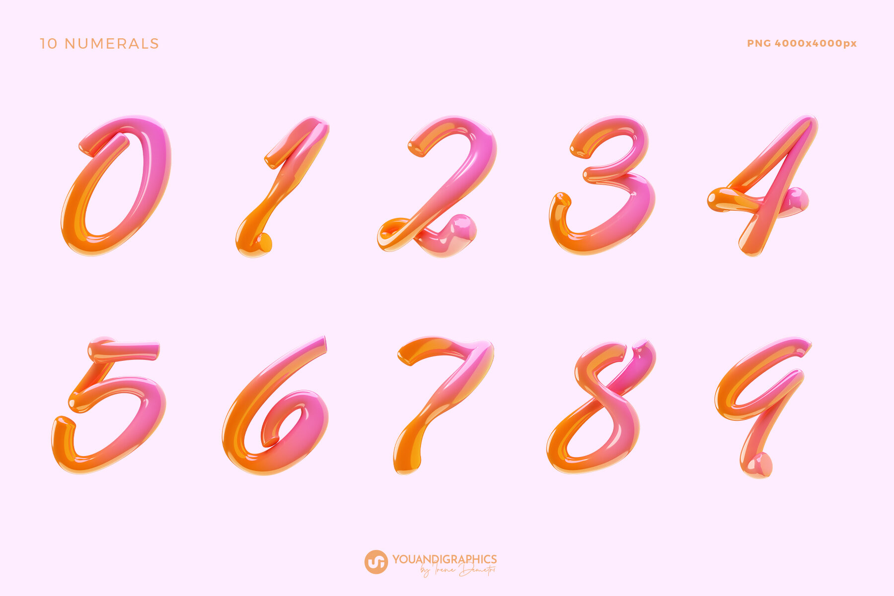 Candy Land 3D Letters and Font 11