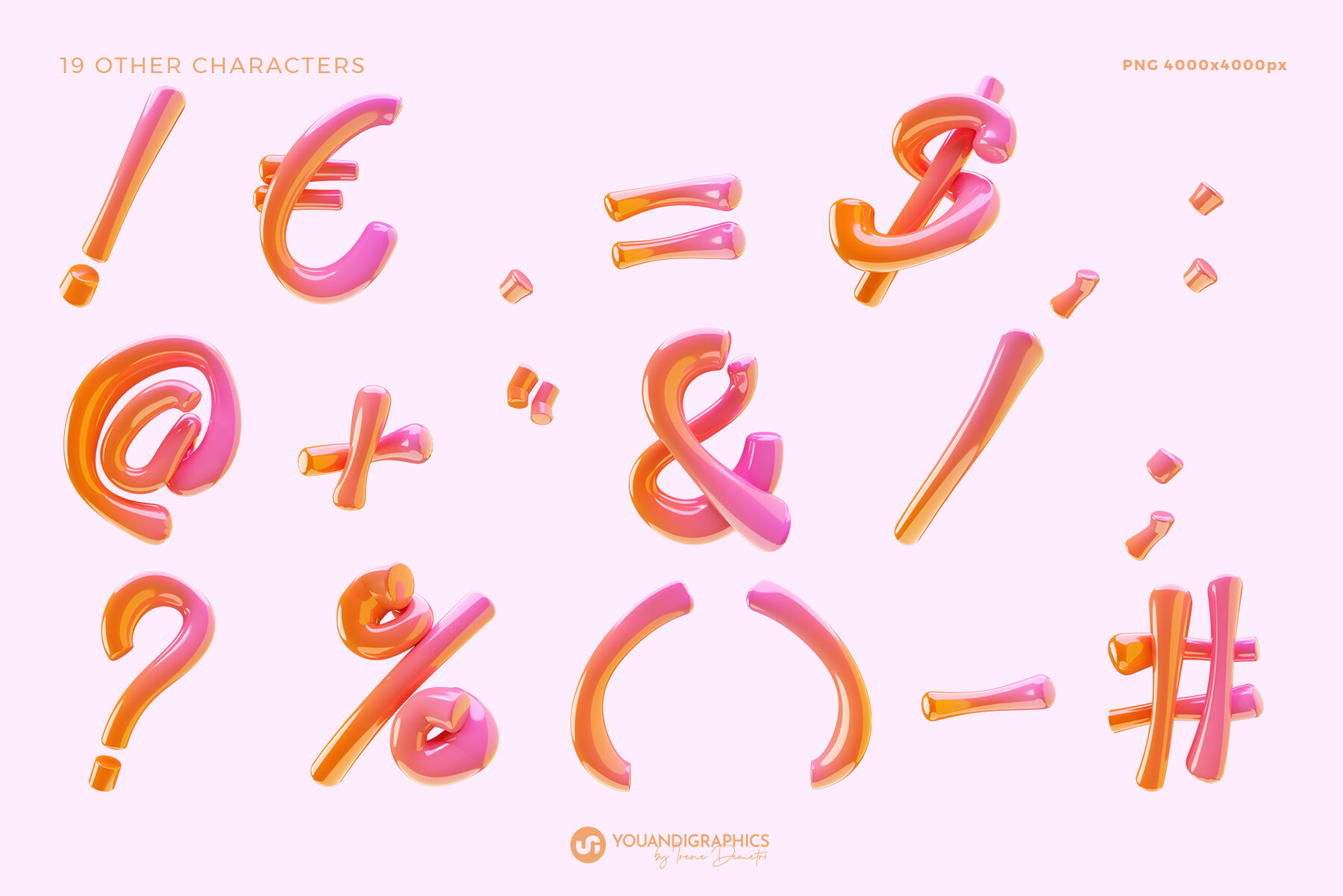 Candy Land 3D Letters and Font 12