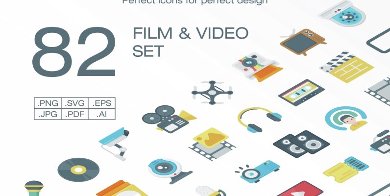 Perfico Film   Video icon set