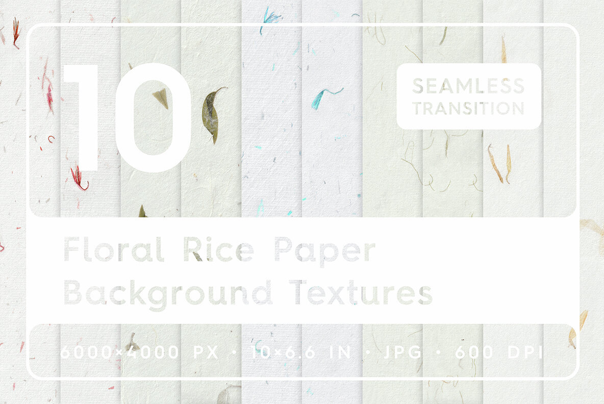 10 Floral Rice Paper Textures 1