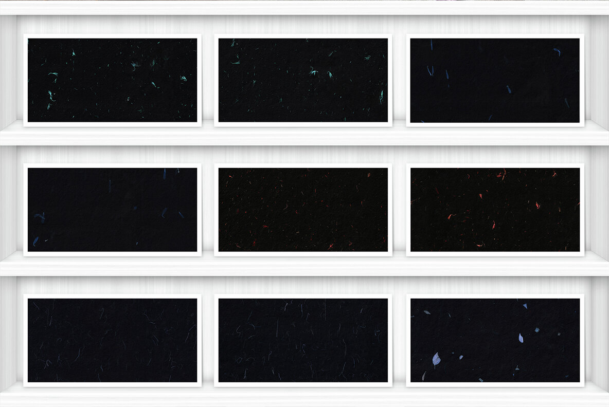 10 Floral Black Rice Paper Textures 9