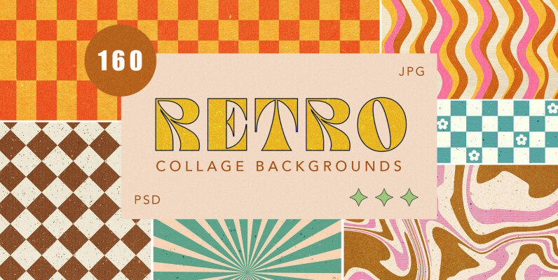 160 Retro Collage Textures