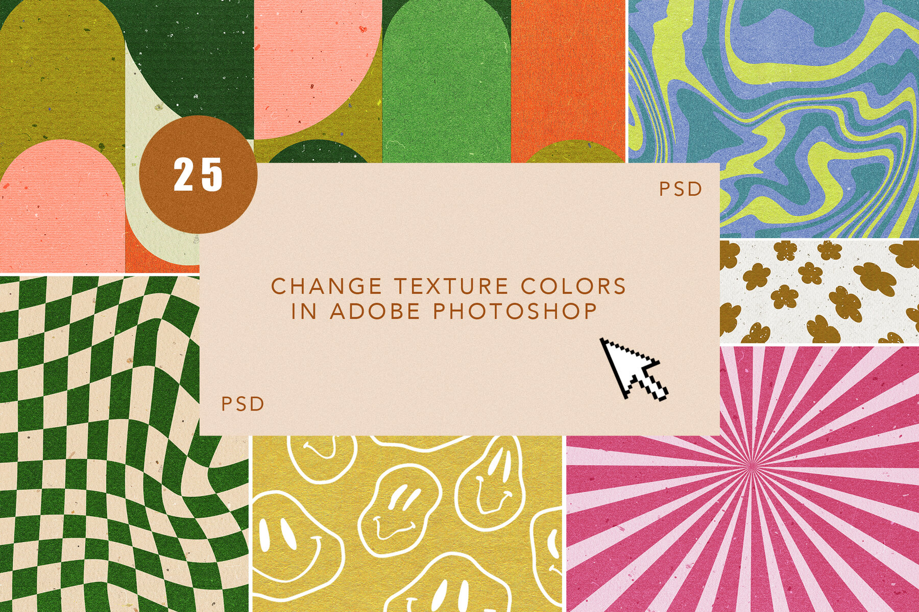 160 Retro Collage Textures 9