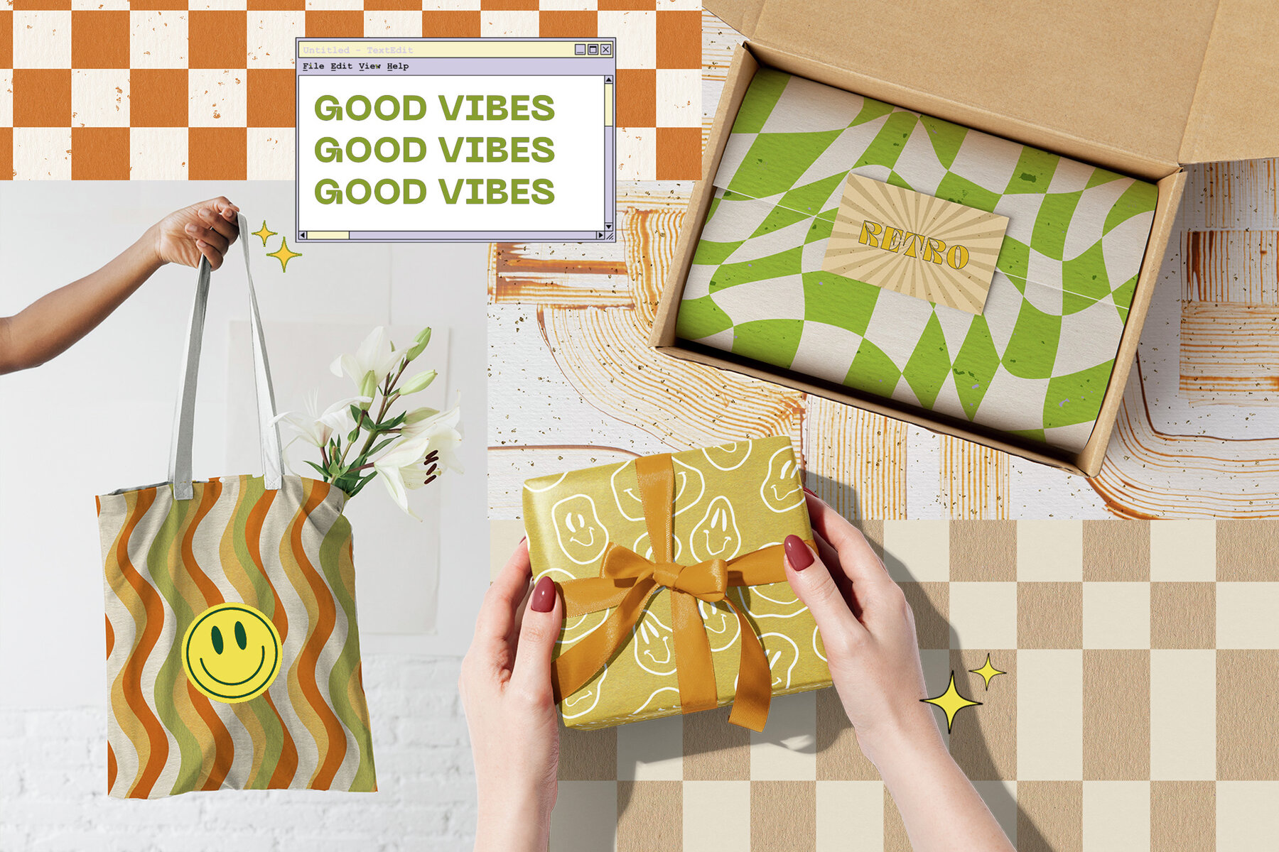 160 Retro Collage Textures 18