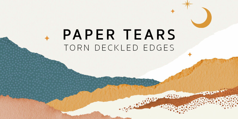 Abstract Torn Deckled Paper Edges