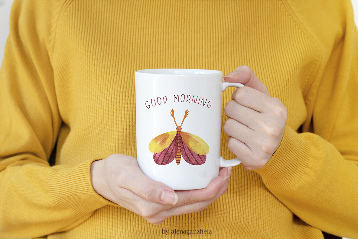 Insectopia Watercolor illustrations   Patterns 7