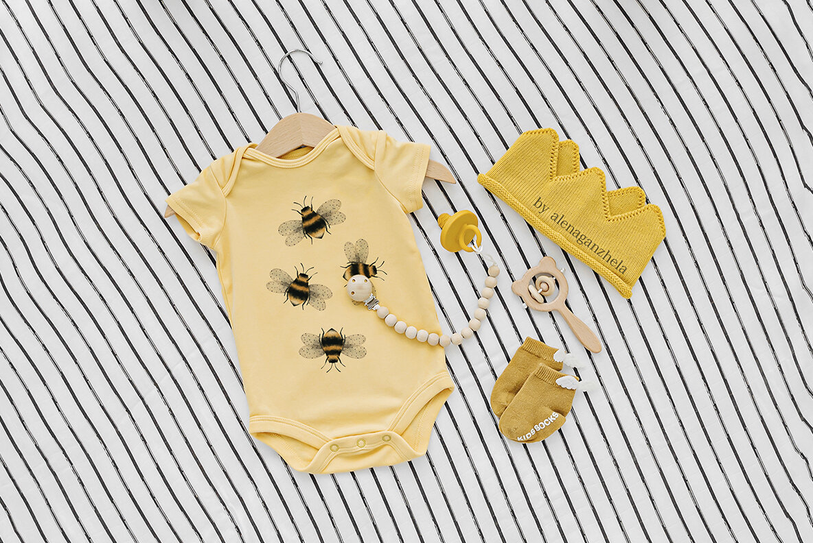 Insectopia Watercolor illustrations   Patterns 8