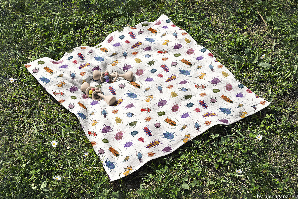 Insectopia Watercolor illustrations   Patterns 10