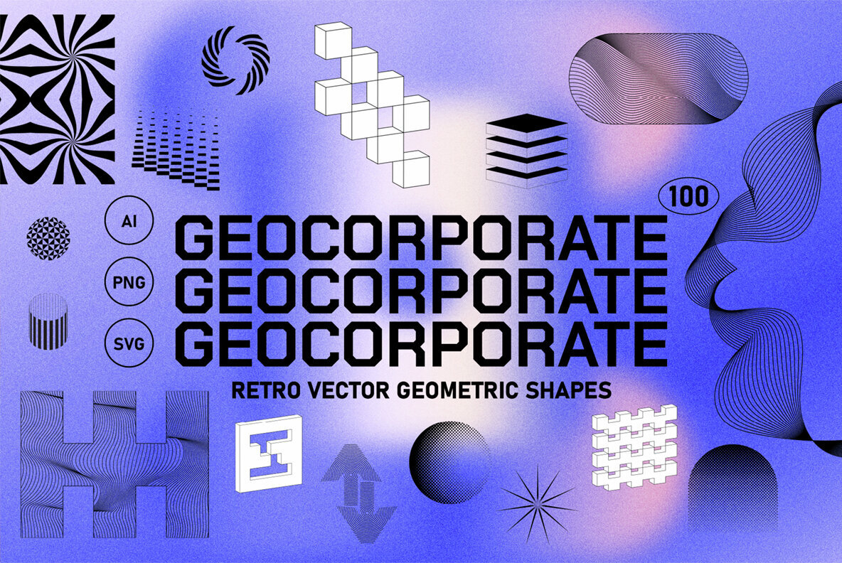 Gecorporate Retro Vector Elements 1