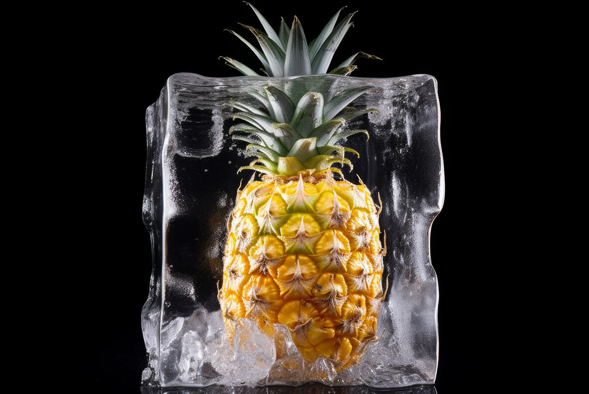 Fruits and berries in ice 9