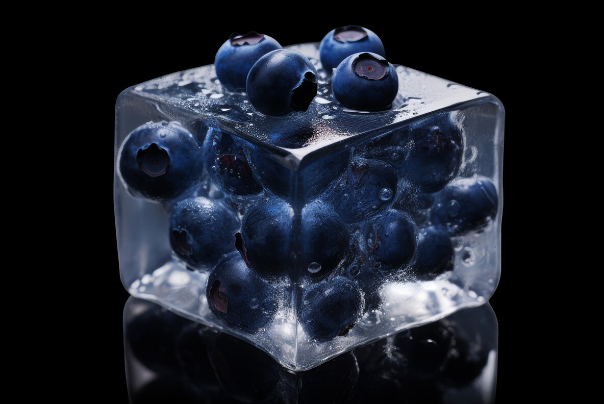 Fruits and berries in ice 10