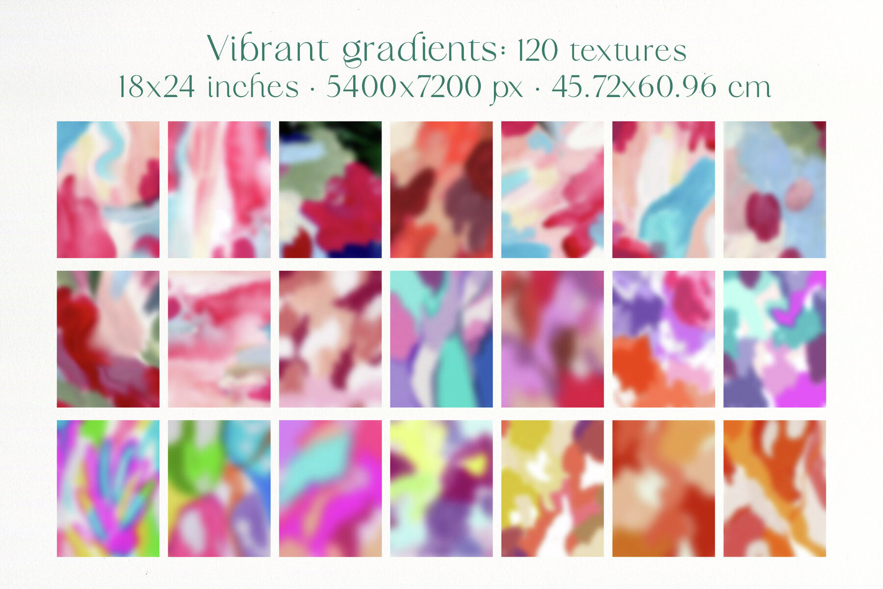 Grainy Vibrant Gradients Backgrounds Floral Texture 12