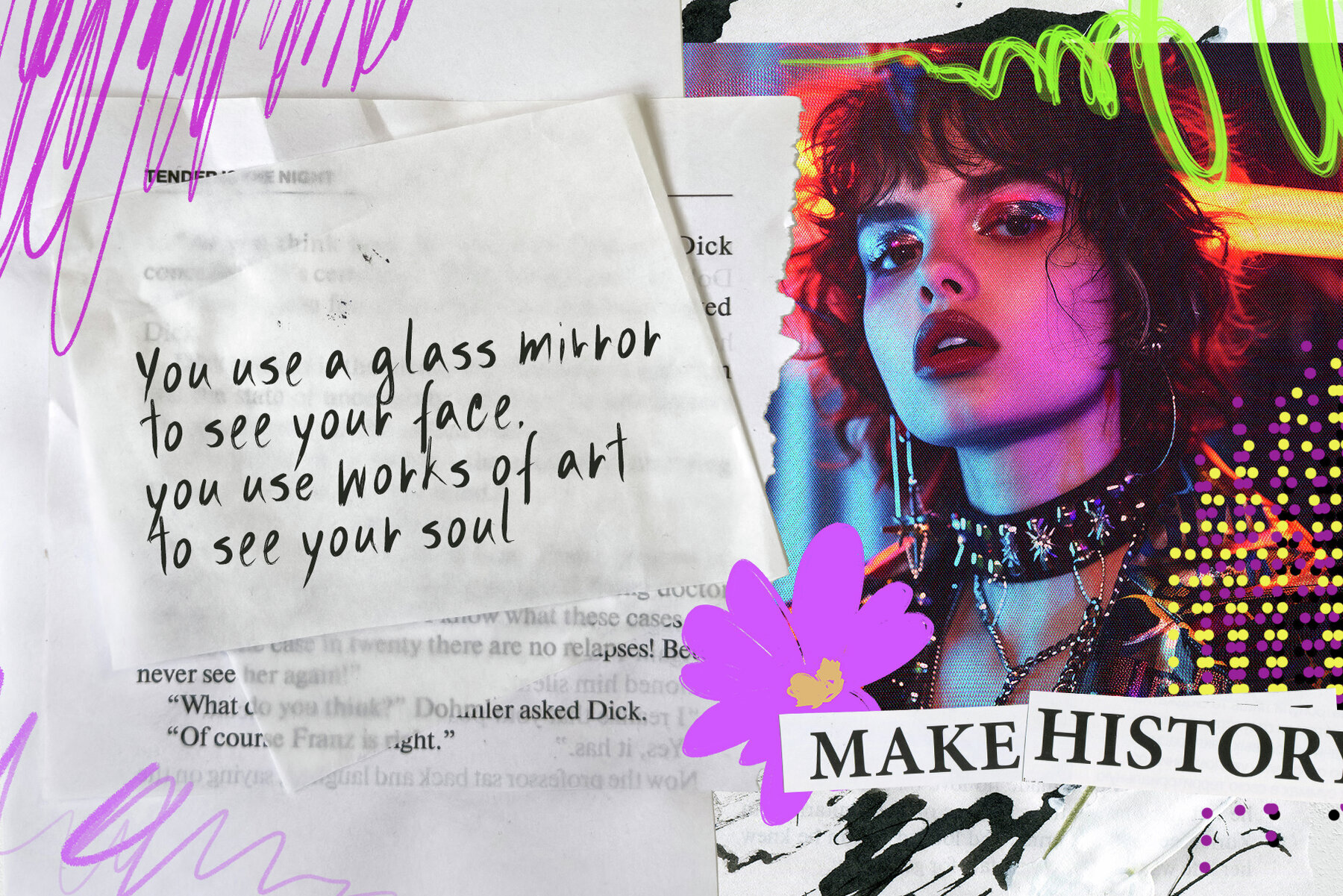 Art Paper Collage Cutout Abstract and Retro Photo 3