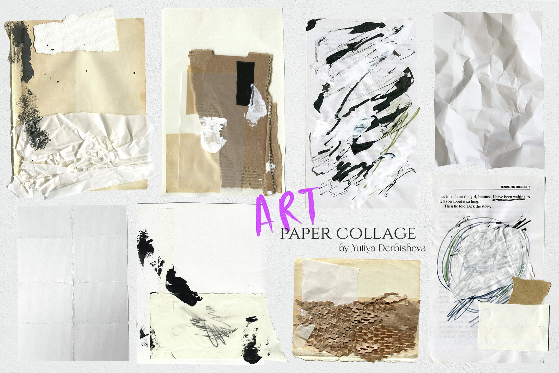 Art Paper Collage Cutout Abstract and Retro Photo 13