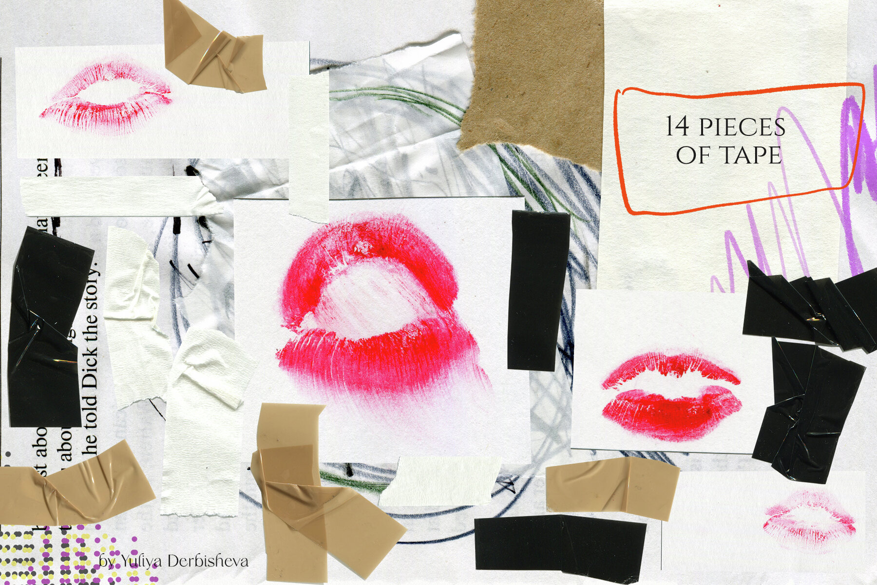 Art Paper Collage Cutout Abstract and Retro Photo 14