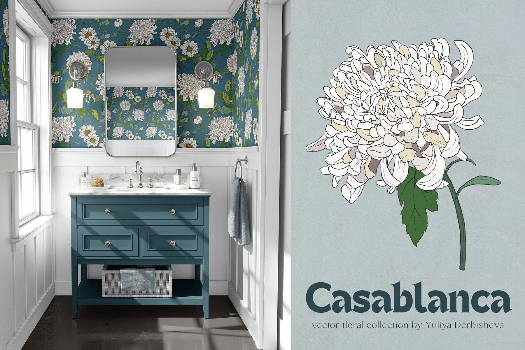 Casablanca Floral Modern Vector Flowers 2