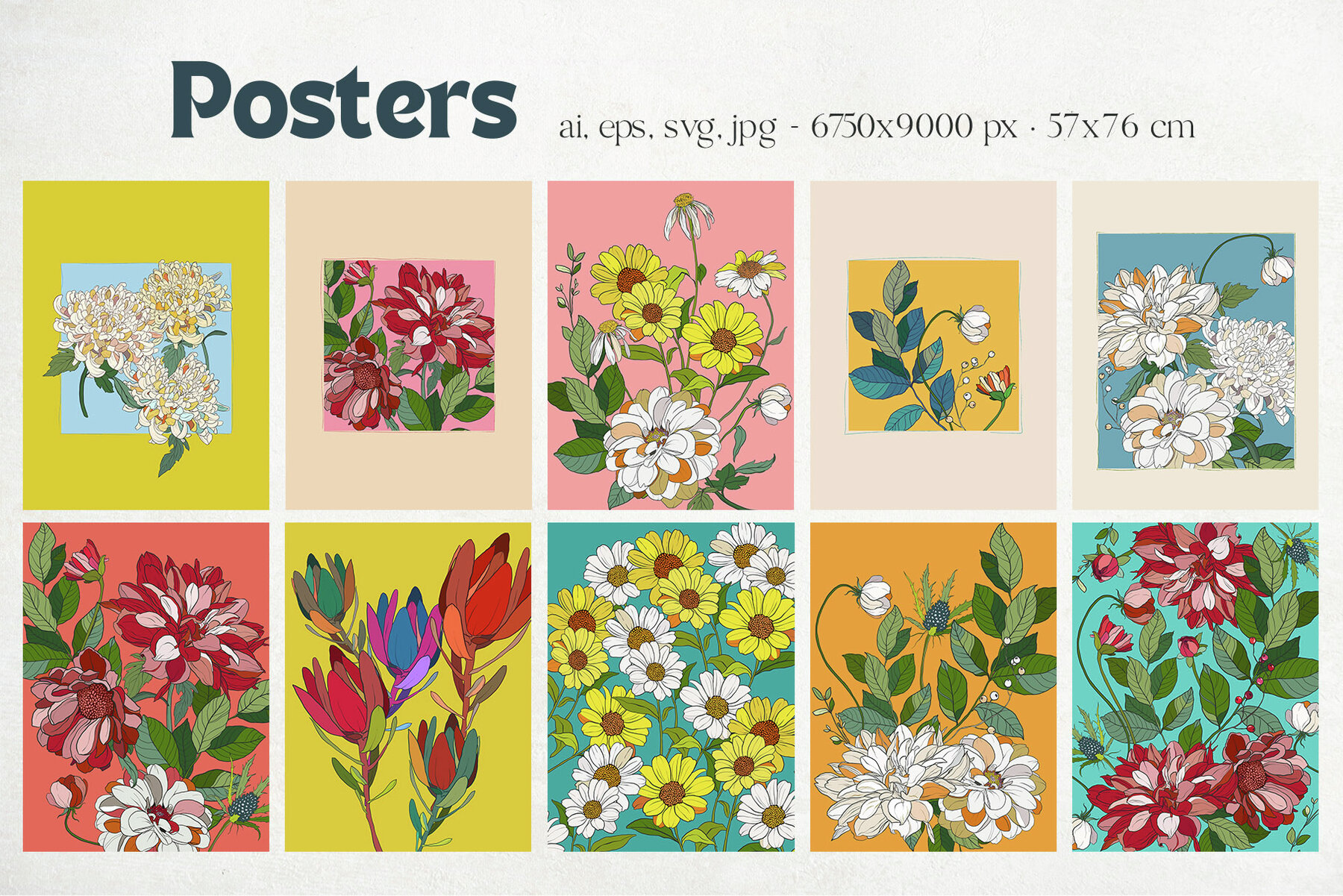 Casablanca Floral Modern Vector Flowers 6